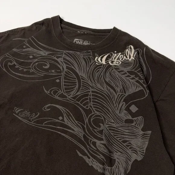 Vintage O’Neill Surf T-Shirt Mens XL Faded‎ Brown Skate 90s Y2K Oversized - Picture 3 of 6